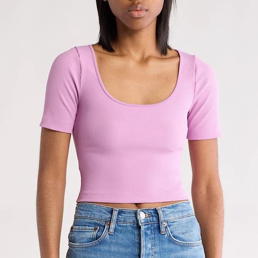 Abound Cropped Ribbed Top